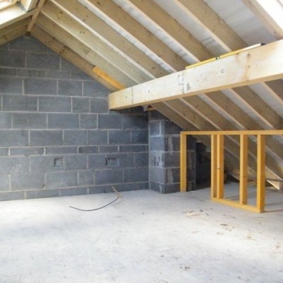 New attic conversion before plastering