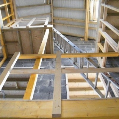 New home before plastering