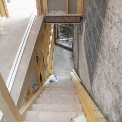 New home just before plastering