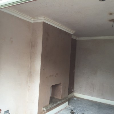 Finished photo of skimmed smooth walls ready for decoration