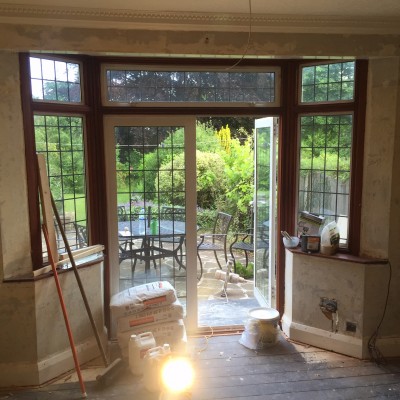 Before photo of re plaster in Tunbridge Wells