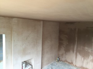 New plaster ready for paint