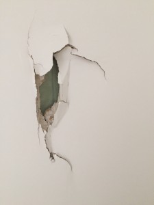 Plaster damage to be repaired