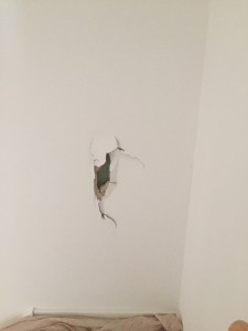 Wall damged moving furniture