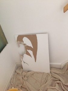 Damaged plaster removed