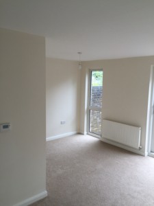 Living area after plastering