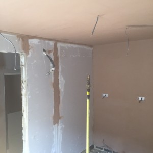 Tudor court plastering in kitchen