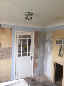 Artex ceiling to be plastered flat