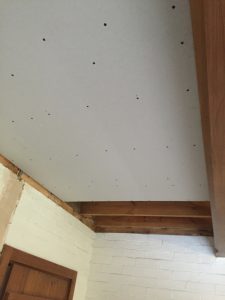 Plasterboard is newly fitted