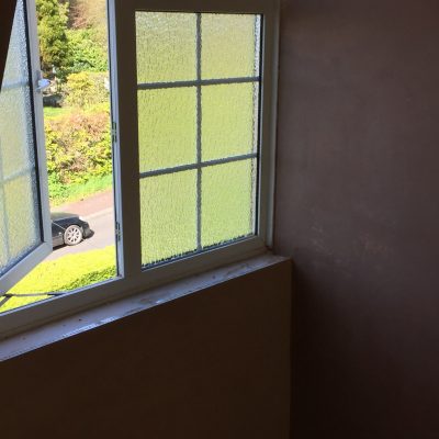 New plaster at Sandhurst Park,Tunbridge Wells, TN2