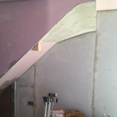 Before plastering at Southborough (Under stairs area)
