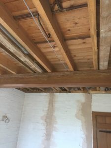 Old ceiling has been removed
