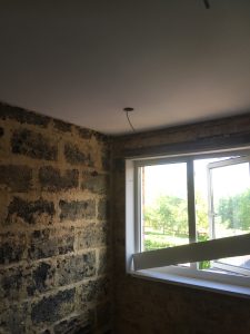 Plasterboard cutting for around window