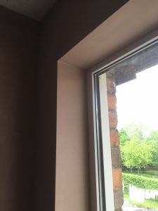 Window reveals fresh Plaster