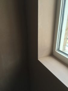 New plaster around window