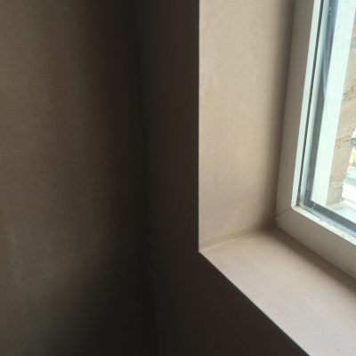 New plaster around window