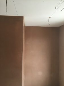 Bathroom walls newly Plastered