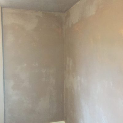 Close up of finished wall