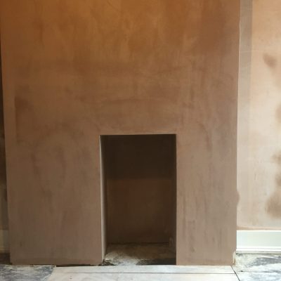 Fire place opening plastered as a feature