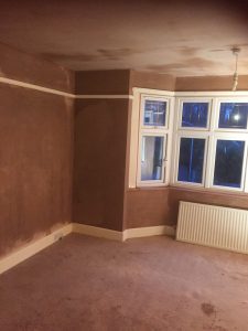Replaster to walls and ceiling